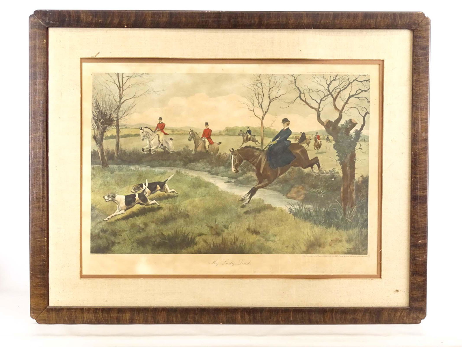 19th c. Hunting Print (1 of 7)