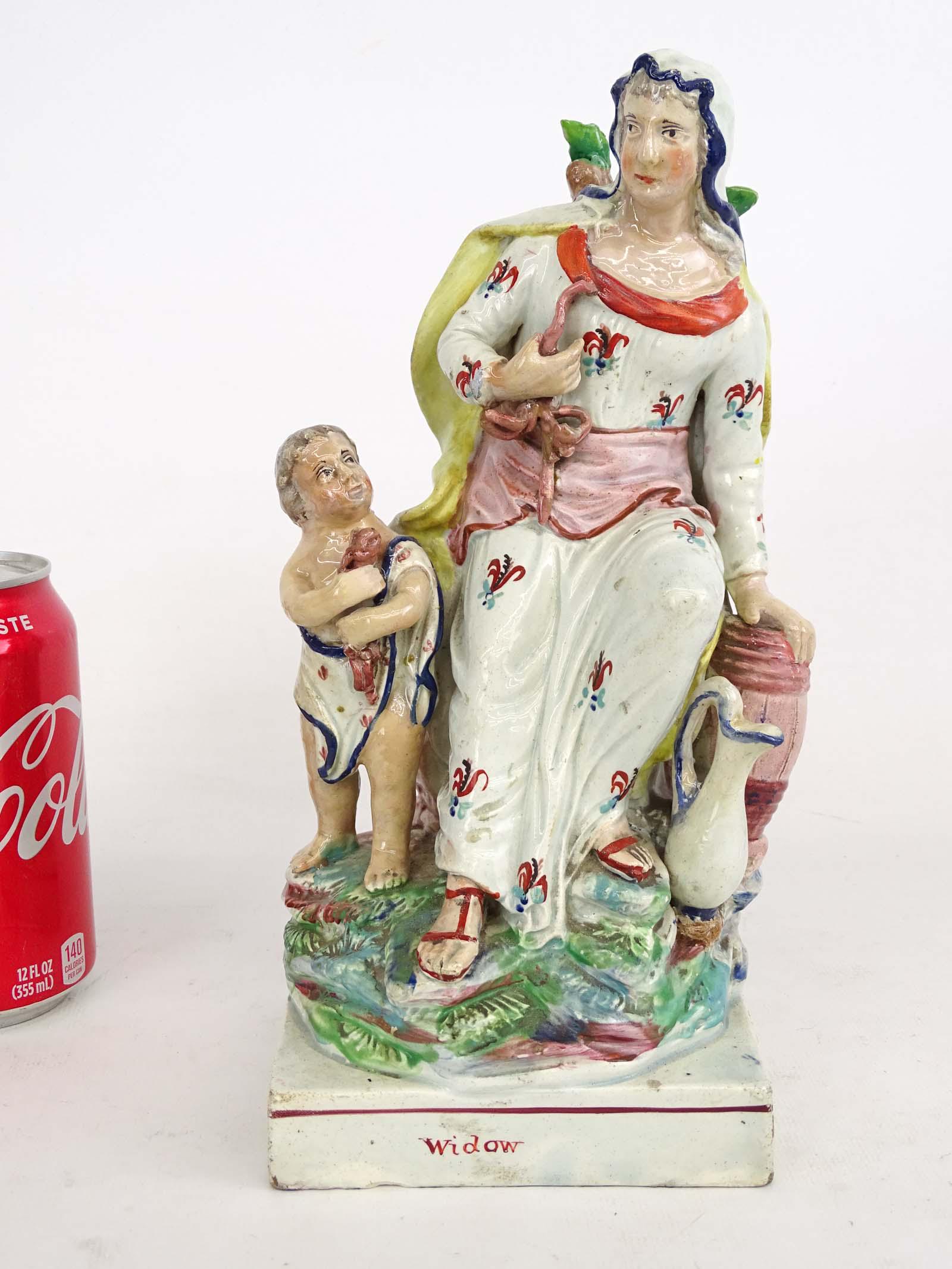 19th c. Burslem Figurine: 19th c. figurine signed "Ra Wood / Burslem". 10 1/2" Ht..