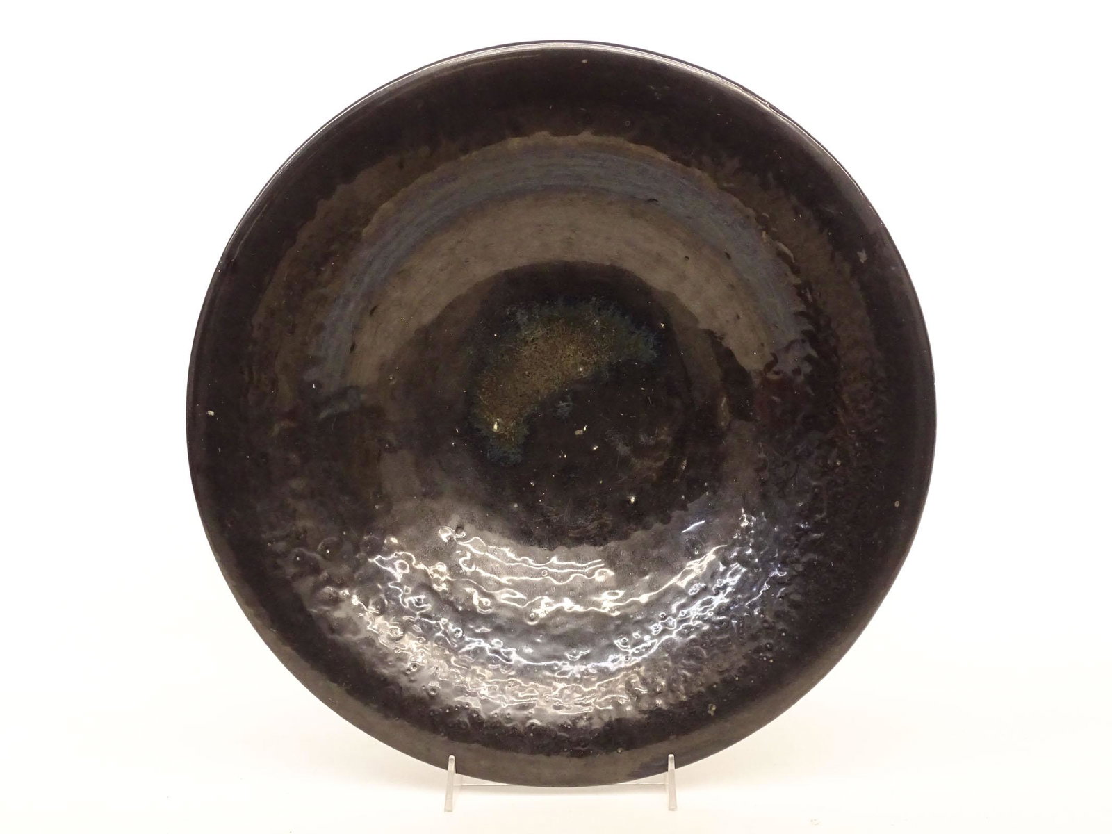 Fulper Pottery Center Bowl: Large Fulper pottery center bowl. Some imperfections. 16" D., 4 1/2" Ht..