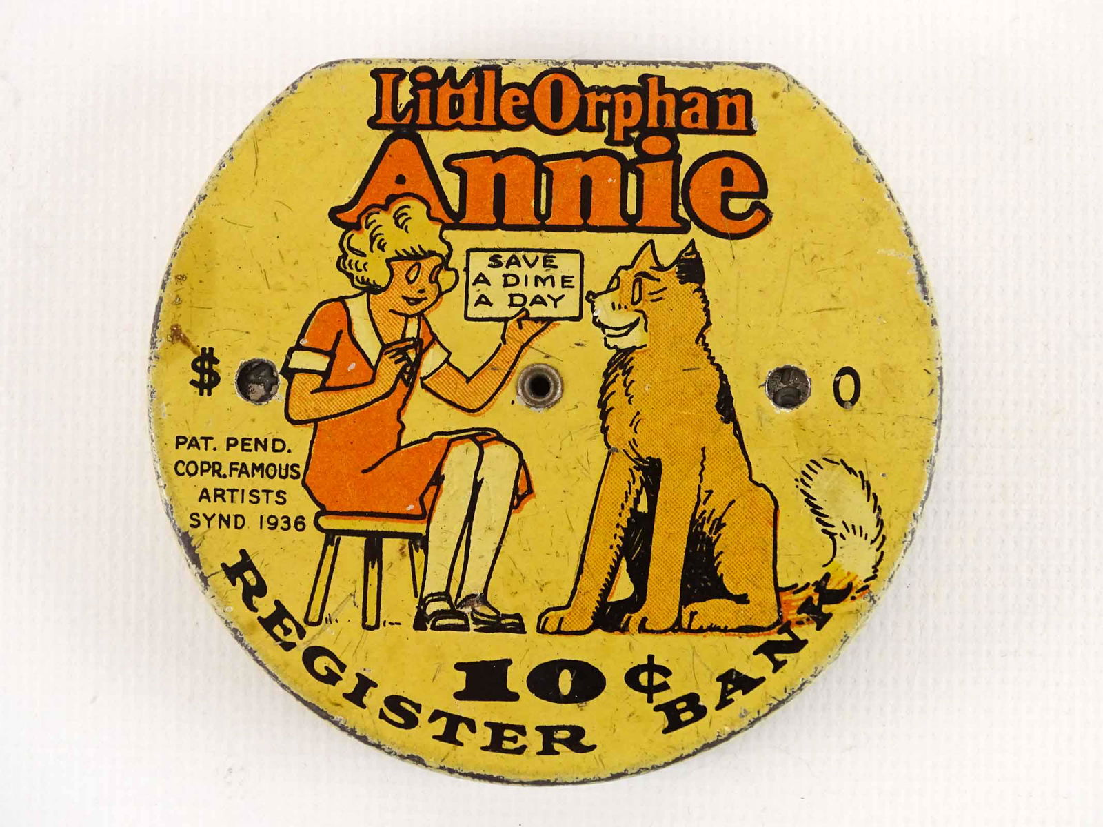 Little Orphan Annie Dime Register Bank (1 of 3)