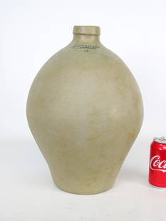 19th c. Stoneware Jug: 19th c. stoneware jug marked "Orcutt & Crafts / Cortland 3". 16 1/2" Ht..