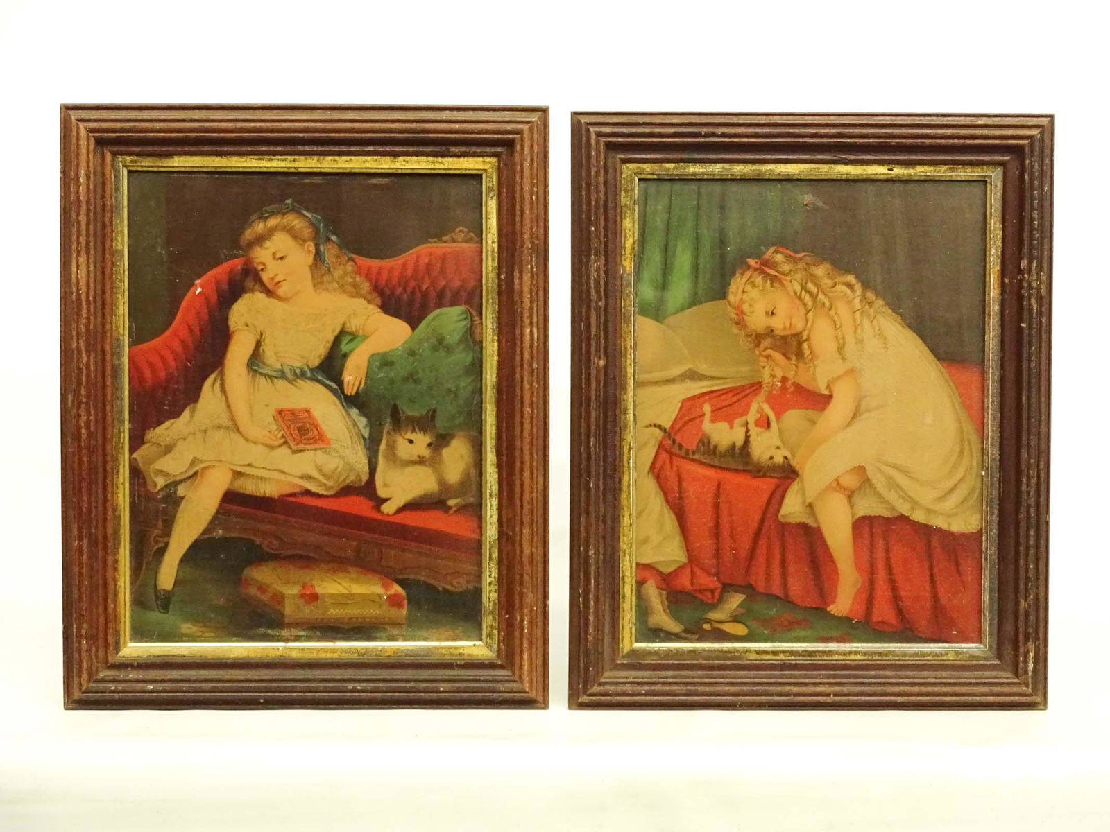 Pair Framed Chromolithographs (1 of 8)