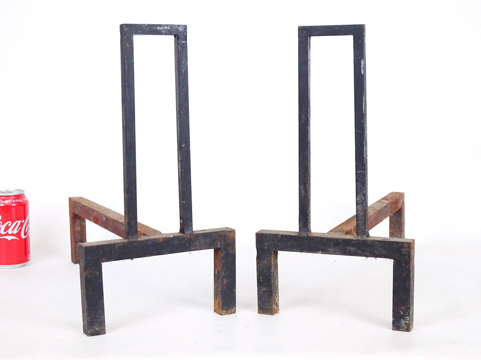 Pair Modernist Andirons (1 of 3)