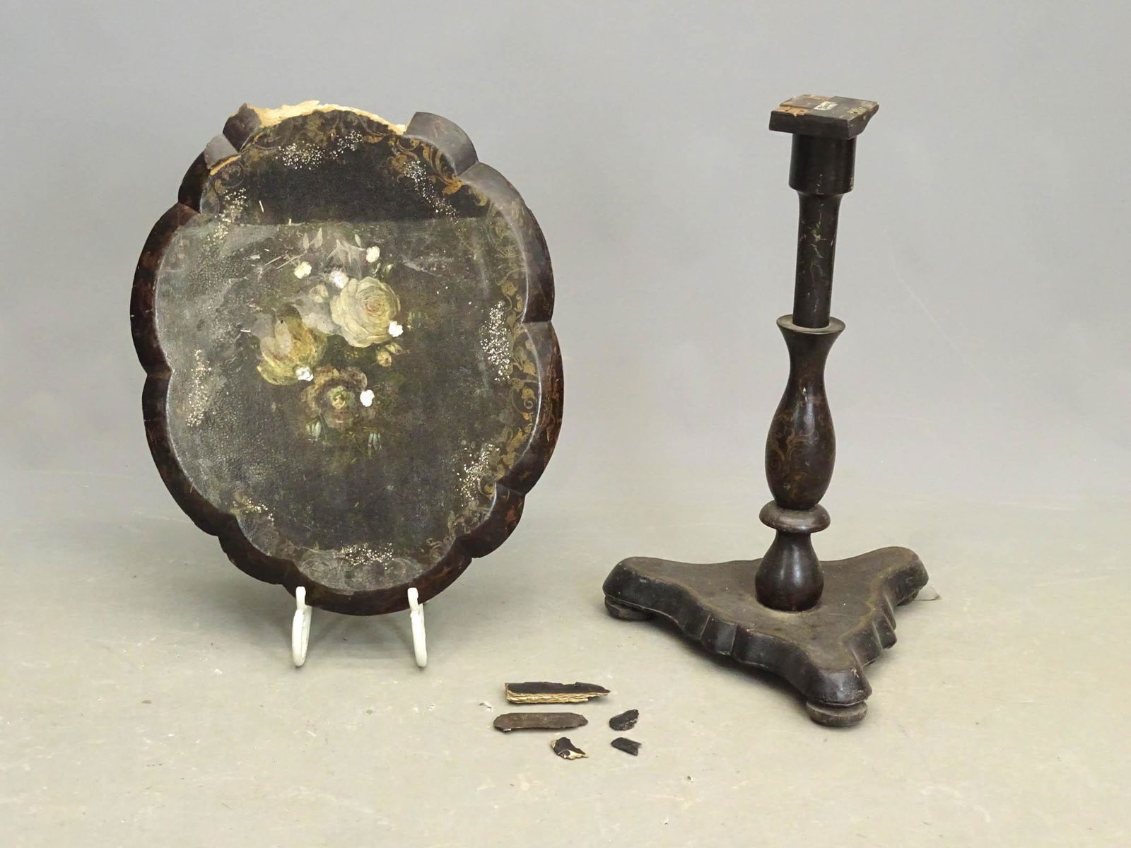 19th c. Papier Mache Stand (1 of 5)