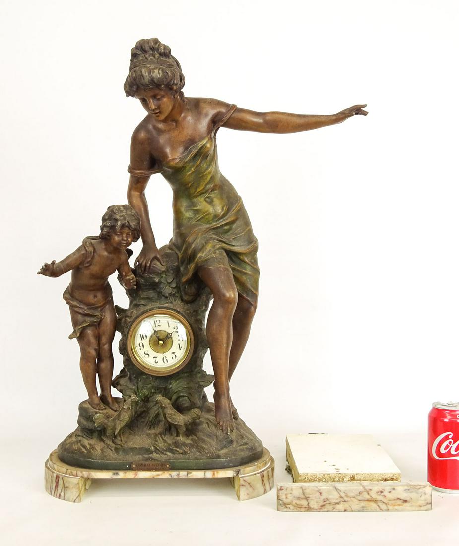 19th c. Figural Clock (1 of 9)