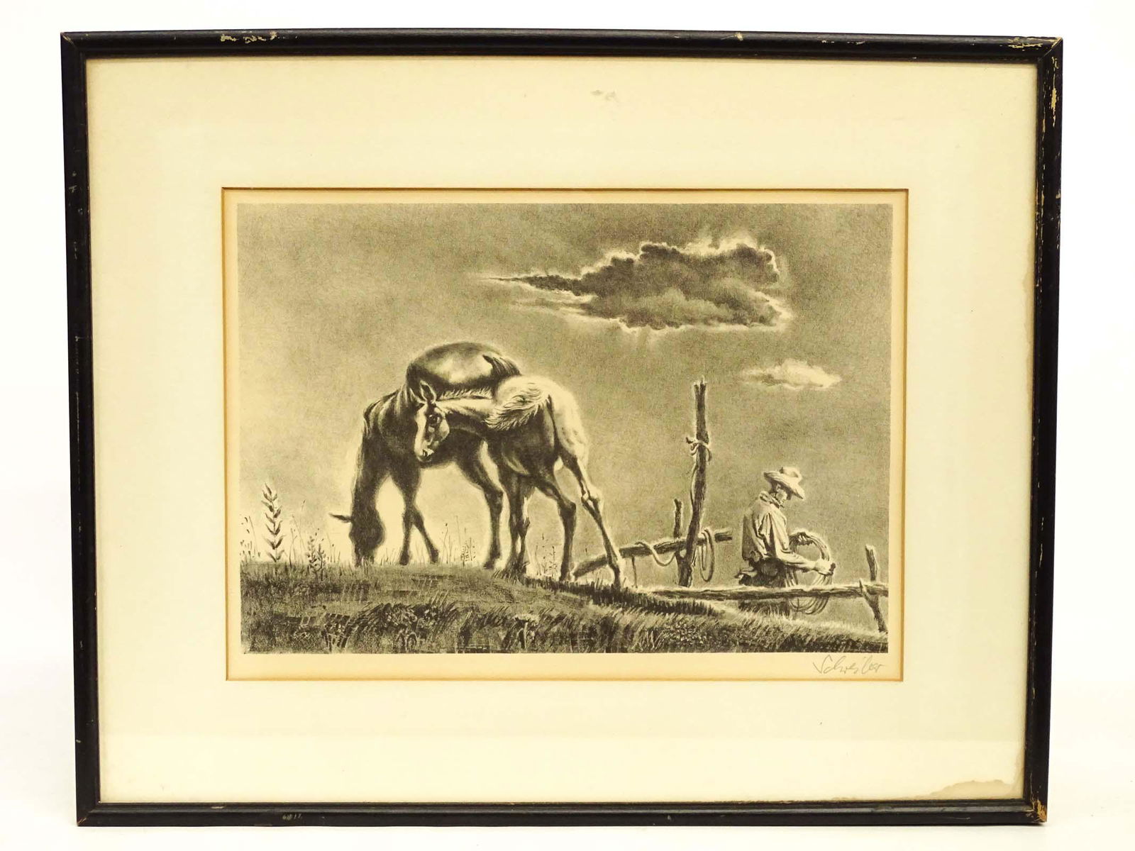 Georges Schreiber (1904-1977): Georges Schreiber (1904-1977), signed lithograph. Sight 10 1/2" x 14 1/4".