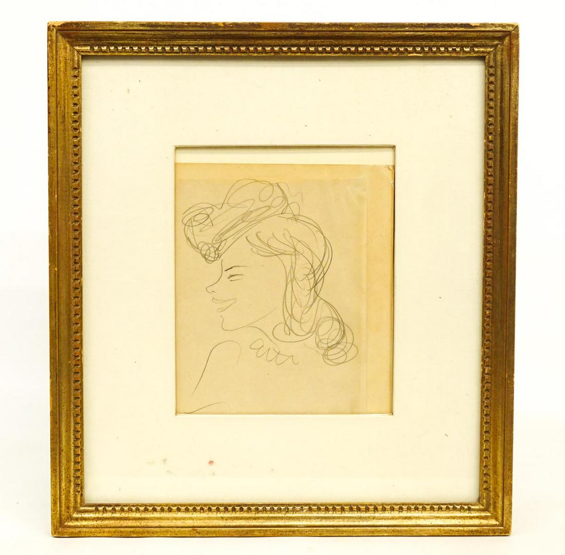 Julius Knoll Character Drawing: Julius Knoll character drawing. Sight 8" x 5 1/4".