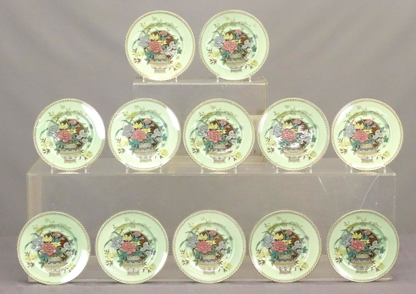 Set of (12) Clarice Cliff Ophelia Plates (1 of 4)