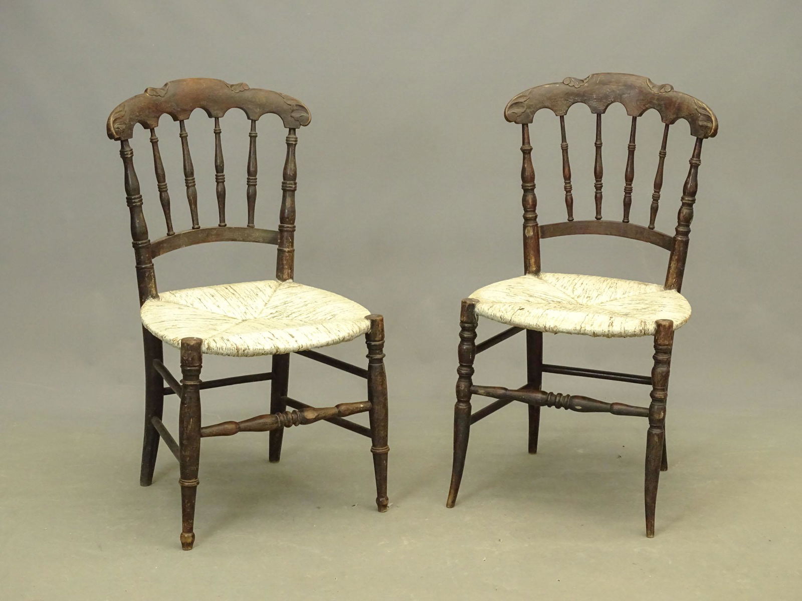 Pair 19th c. Rosewood Chairs (1 of 3)