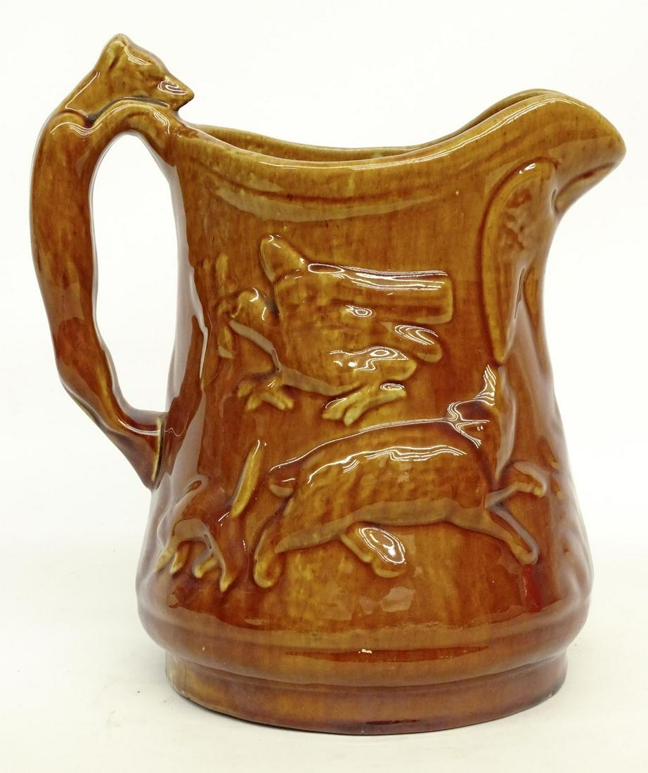 19th c. Rockingham Glaze Pitcher (1 of 3)