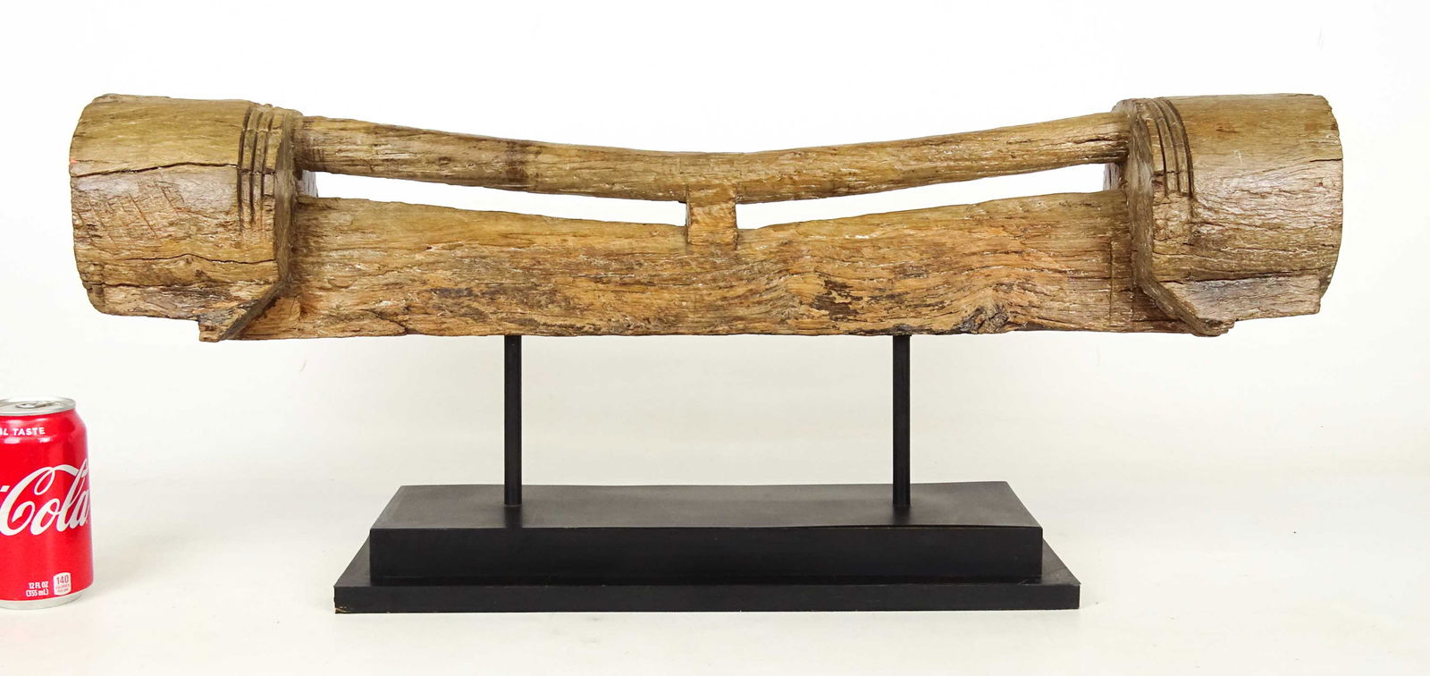 Wagon Axel: Mounted wagon axle. 30" W., 6" Ht..