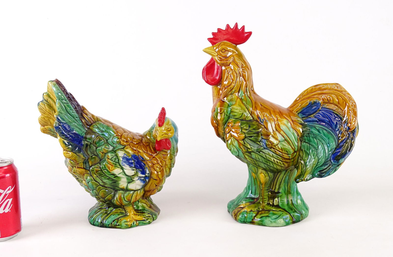 Ceramic Rooster and Chicken (1 of 3)