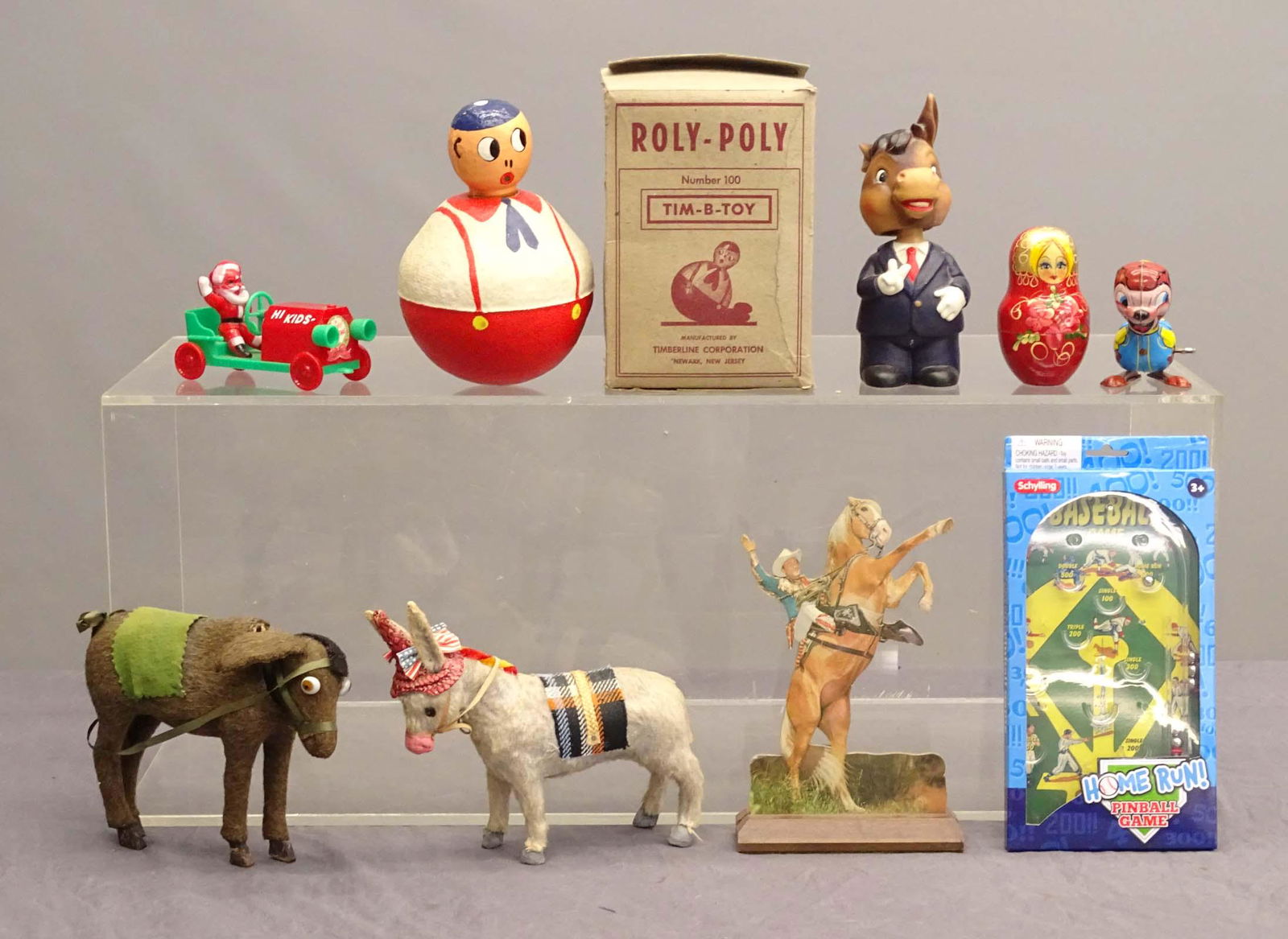 Toy Lot: Lot (9) various toys including boxed ROLY-POLY.