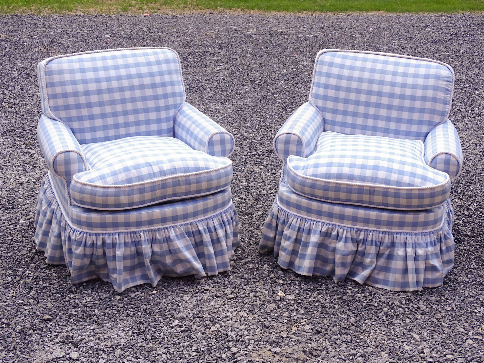 Pair Decorative Upholstered Chairs (1 of 5)