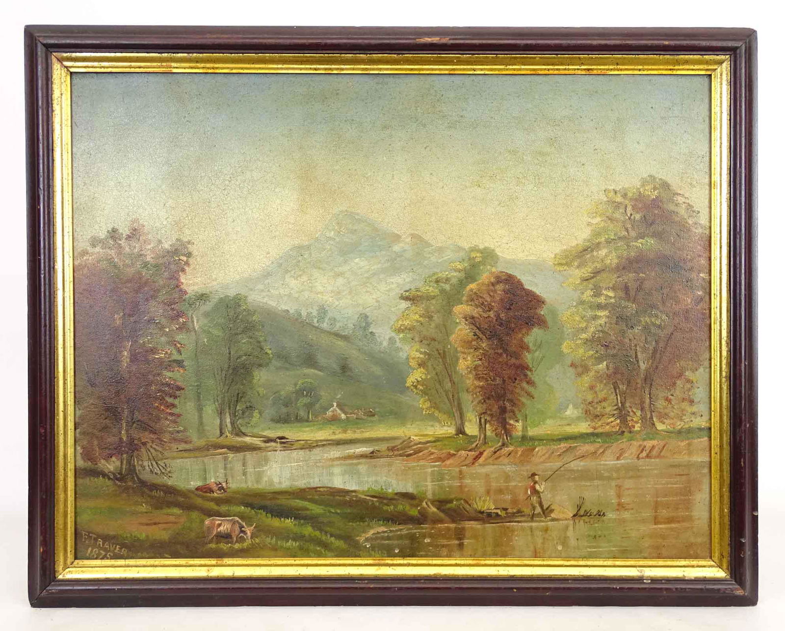F. Traver, 19th c. River Landscape (1 of 5)