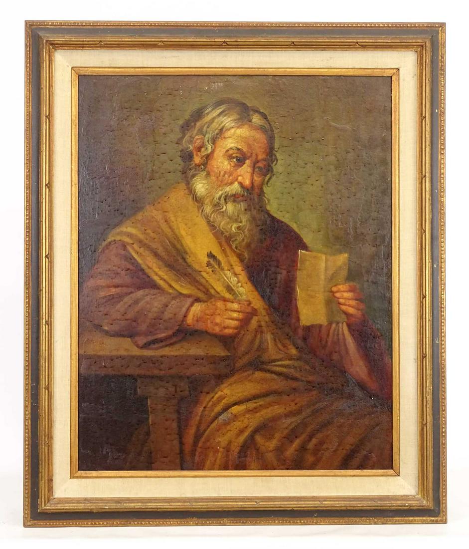 Continental School, Portrait of a Man: Continental School, portrait of a man. Oil on canvas. 30" x 24".