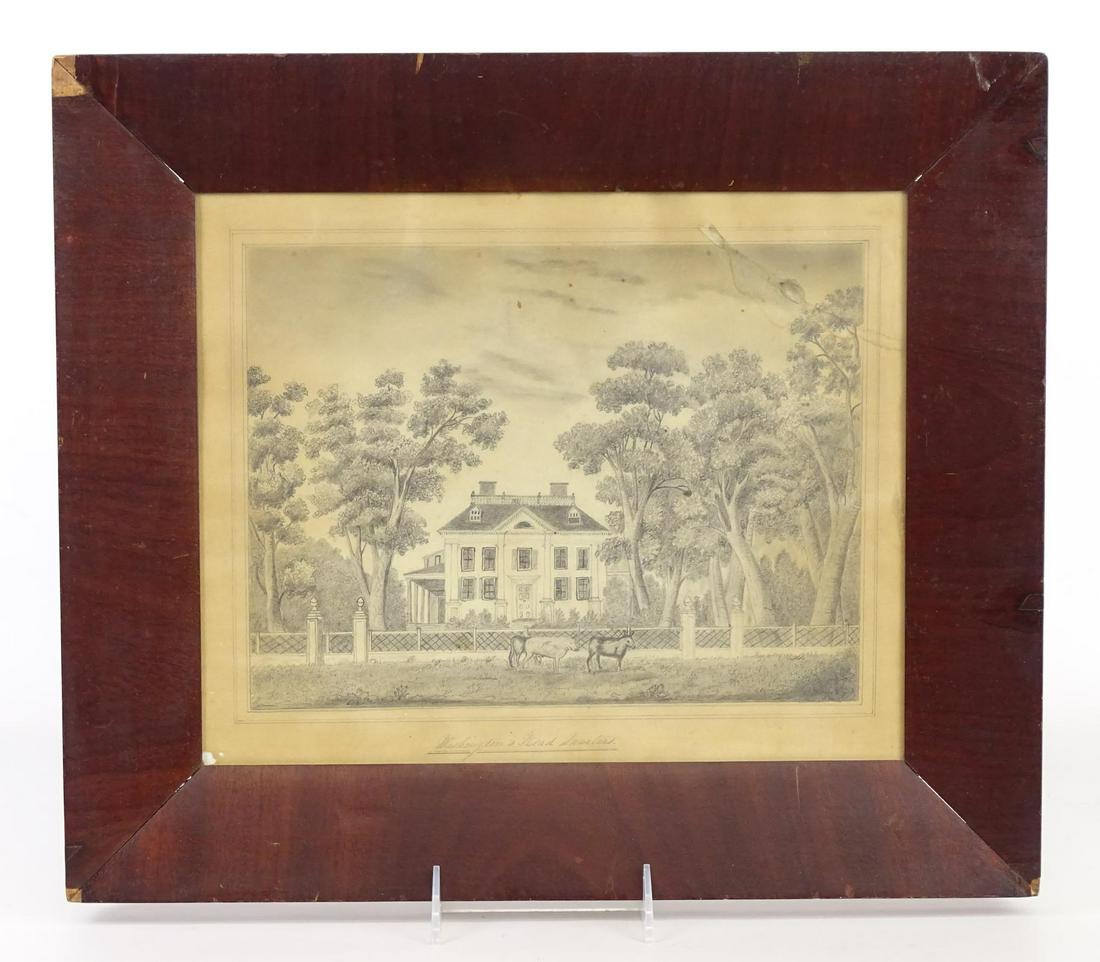 19th c. Folk Art Pencil Drawing (1 of 6)