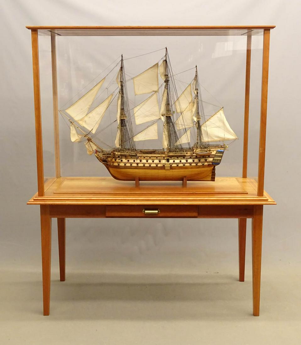 Ship Model in Custom Case (1 of 5)
