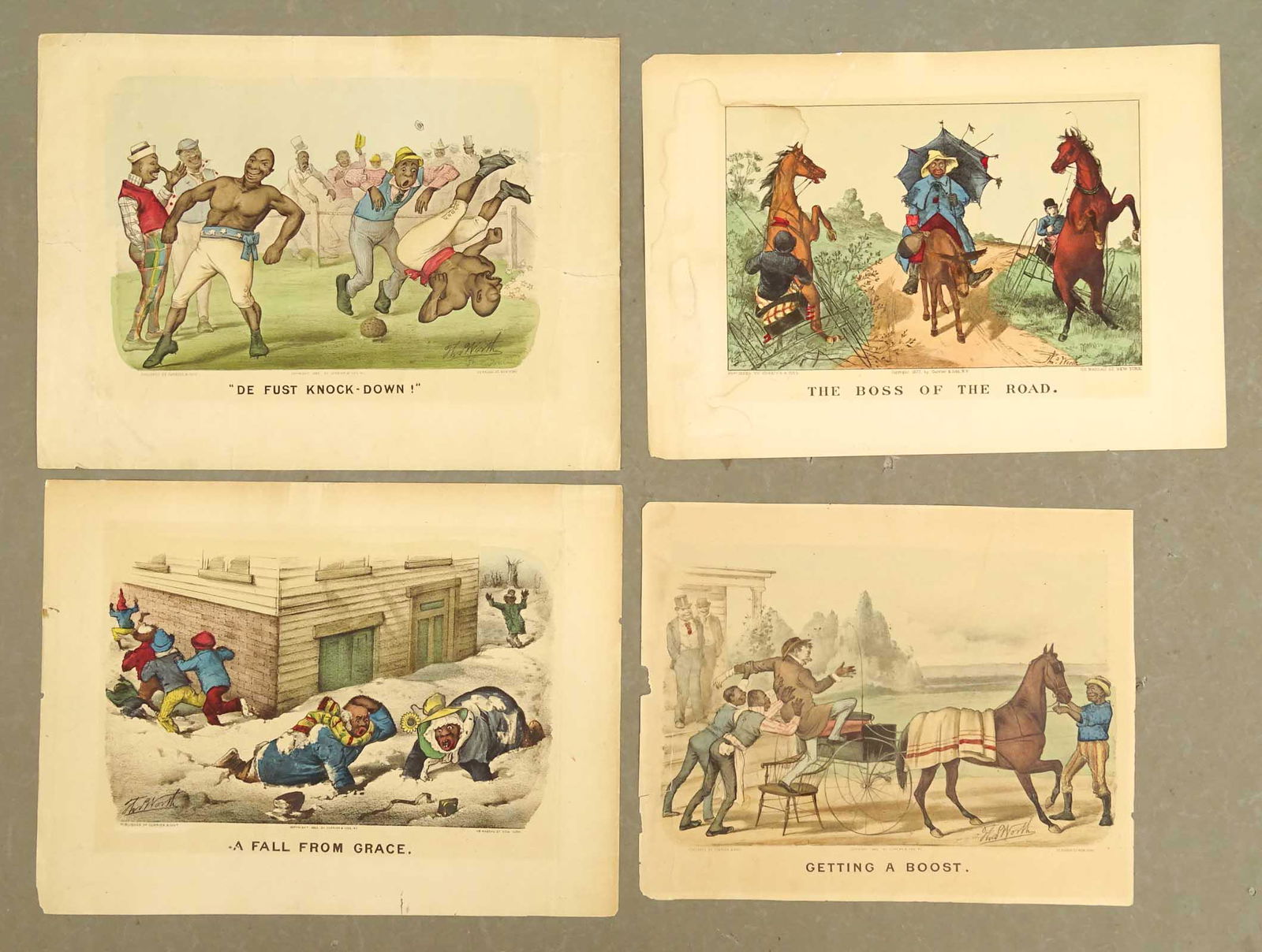 Currier Ives Caricature Prints (4) (1 of 5)