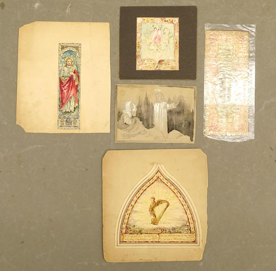 Group of Antique Original Designs (5) (1 of 4)