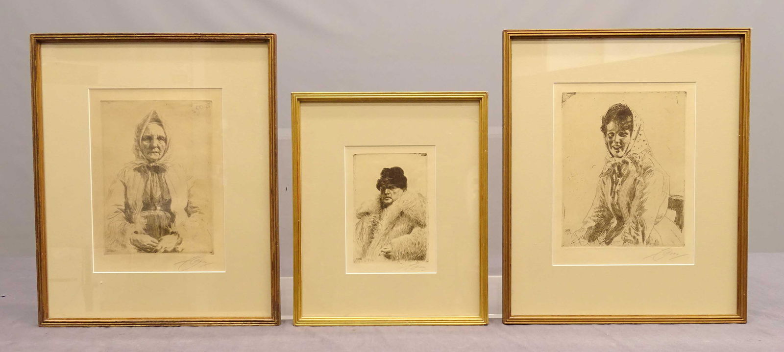 Anders Zorn (1860-1920), Pencil Signed Etchings (1 of 8)