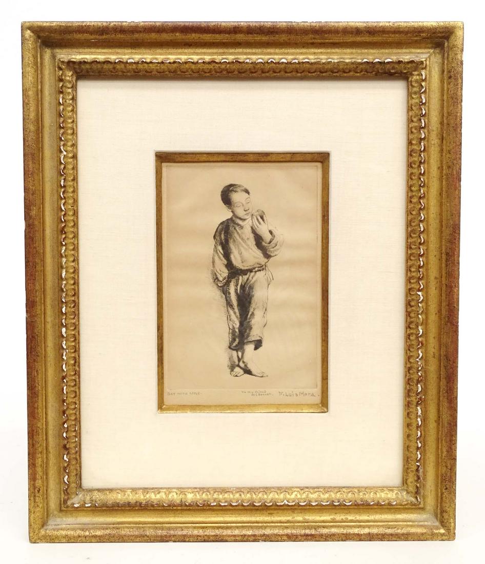 F. Luis Mora (1874-1940), Signed Etching (1 of 5)