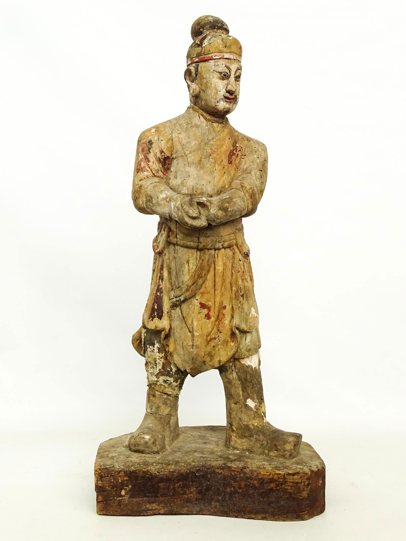 Early Ming Wooden Statue (1 of 4)