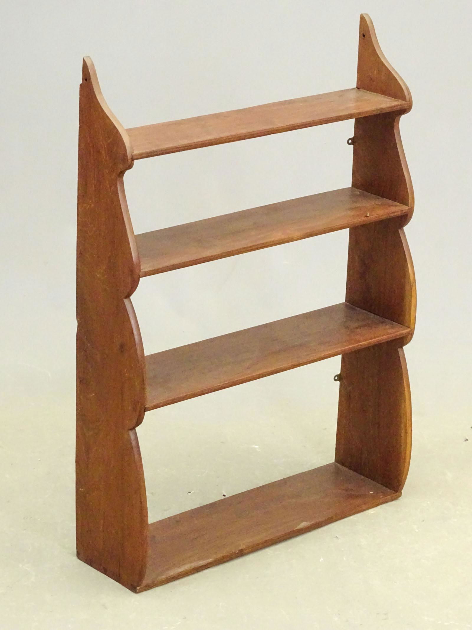 19th c. Mahogany Wall Shelf (1 of 2)