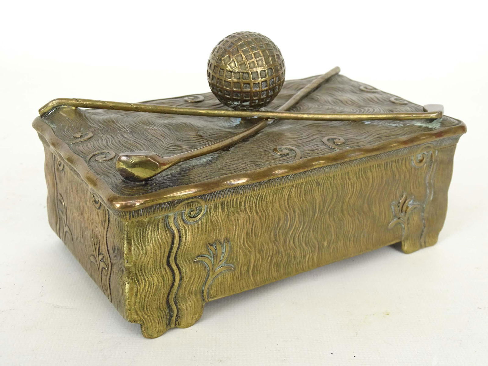 Golf Theme Brass Trinket Box (1 of 4)