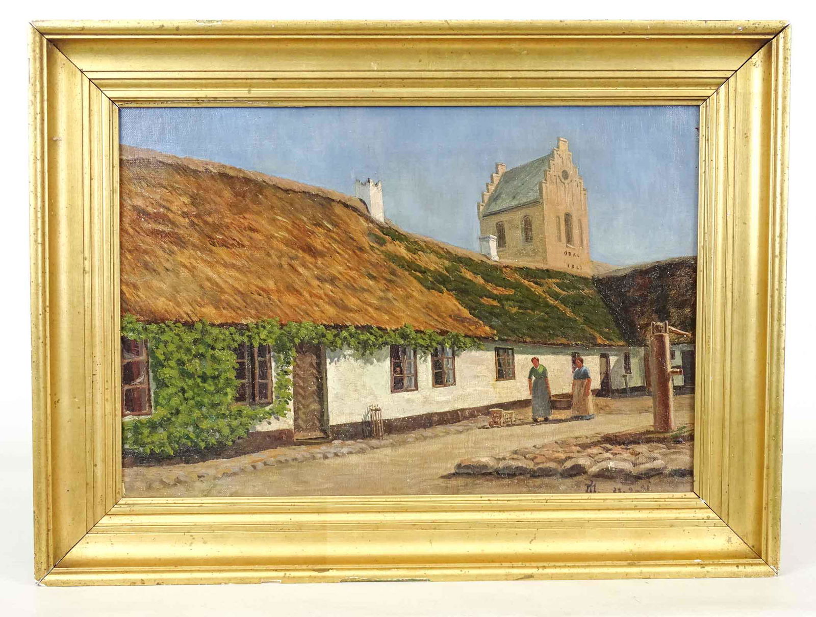 Continental School, 19th c. Village Scene (1 of 4)