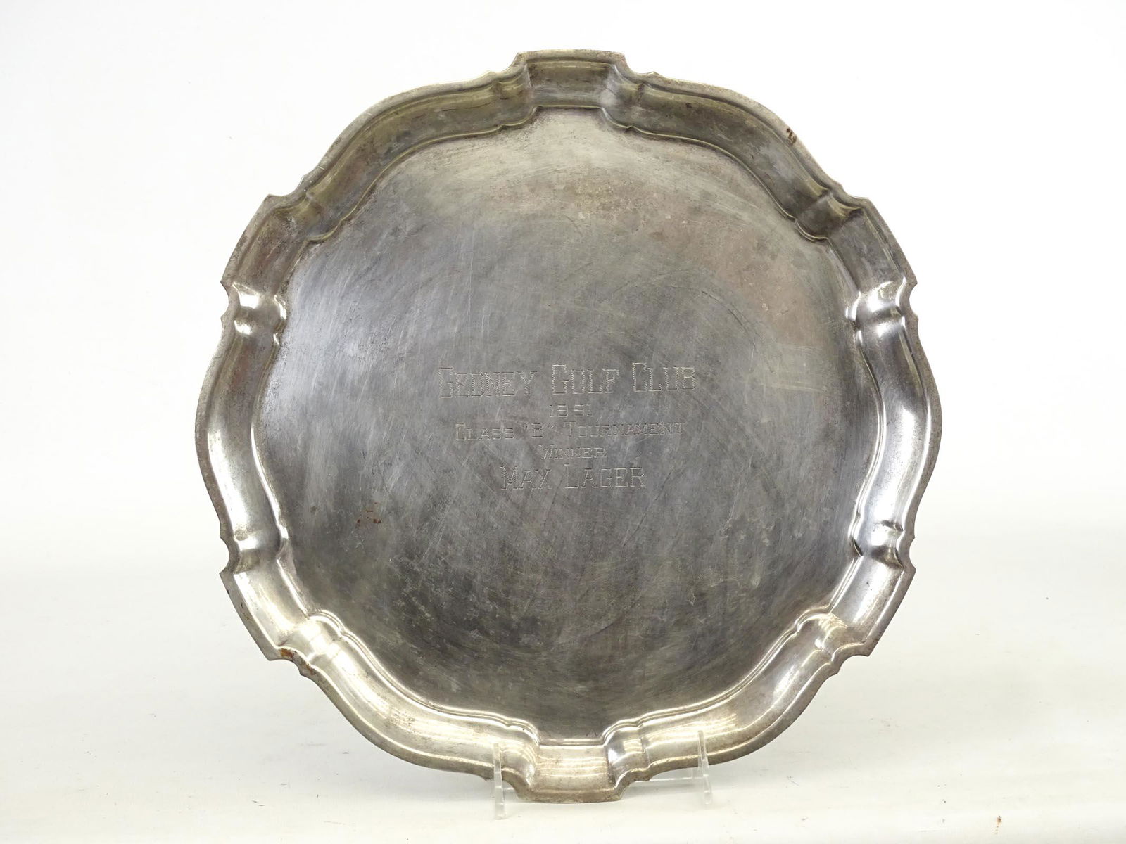 Sterling Silver Round Piecrust Edge Tray (1 of 4)