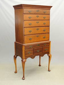 18th c. Queen Anne Maple Highboy