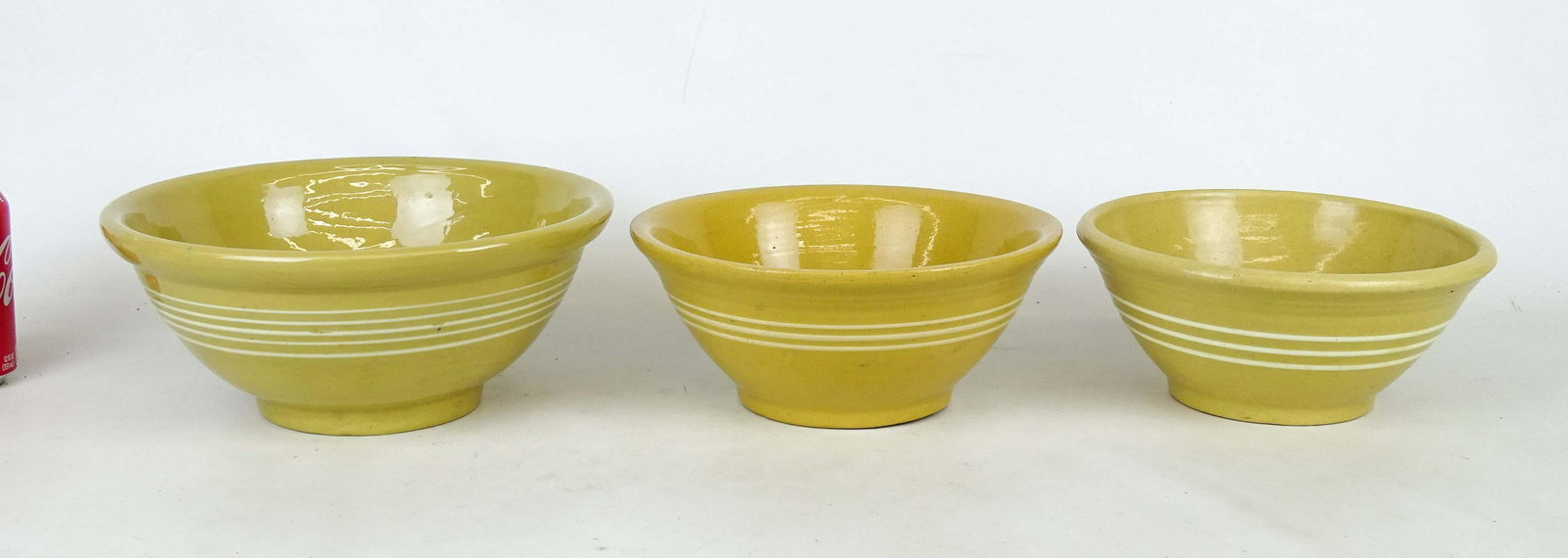 19th c. Yelloware Kitchen Bowls (1 of 4)