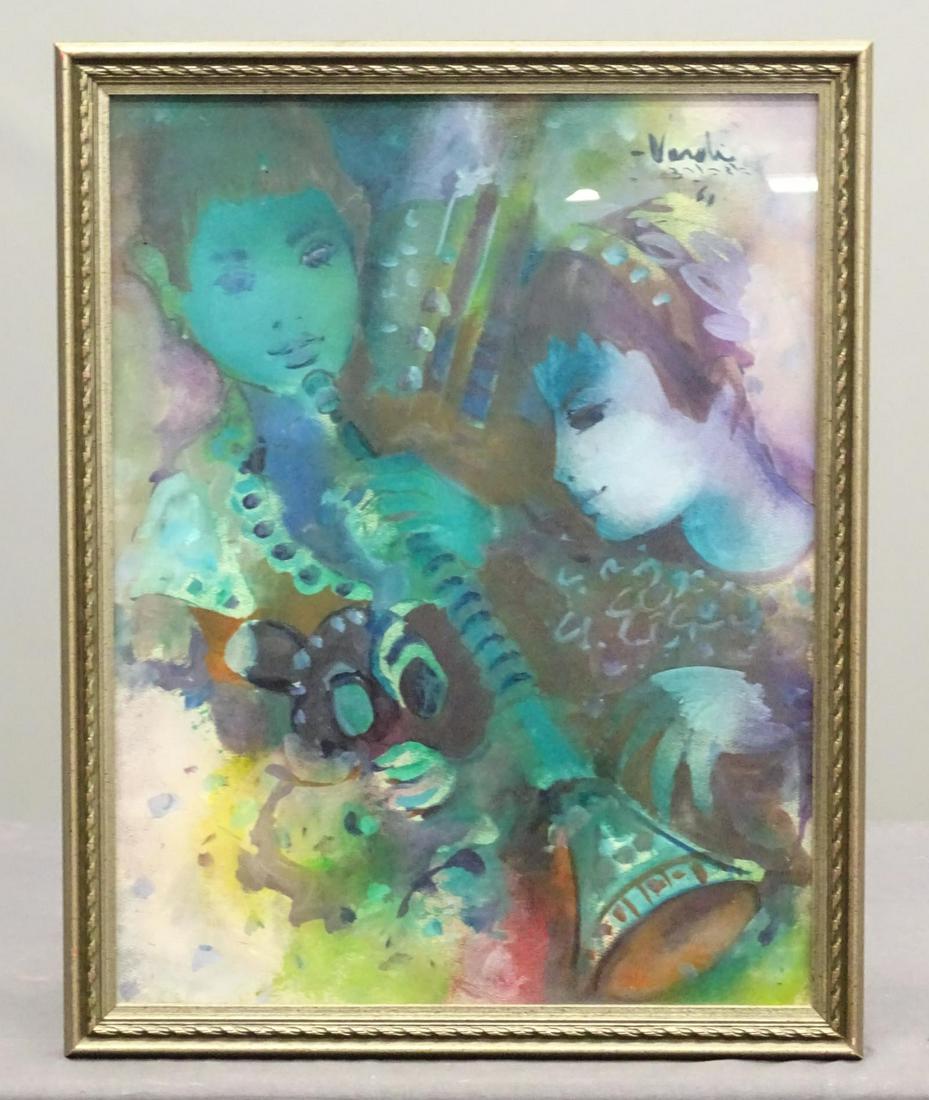 Marcel Vertes (1895-1961): Marcel Vertes (New York / Hugary 1895-1961), musicians, watercolor, signed top right corner. Sight 24 1/2" x 19".