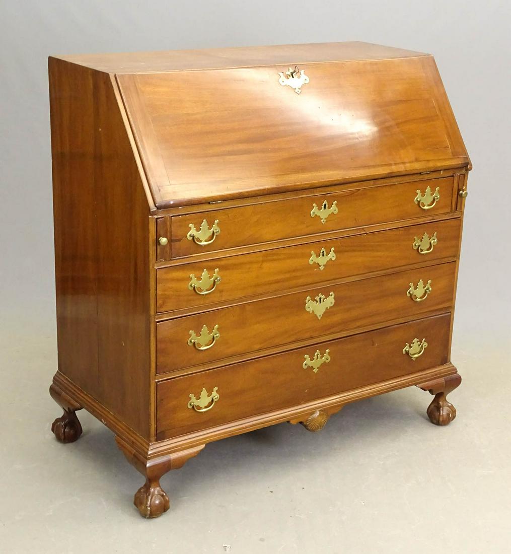 18th c. Mass. Slant Lid Desk (1 of 4)