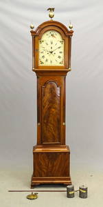 18th c. Mass. Mahogany Grandfather Clock