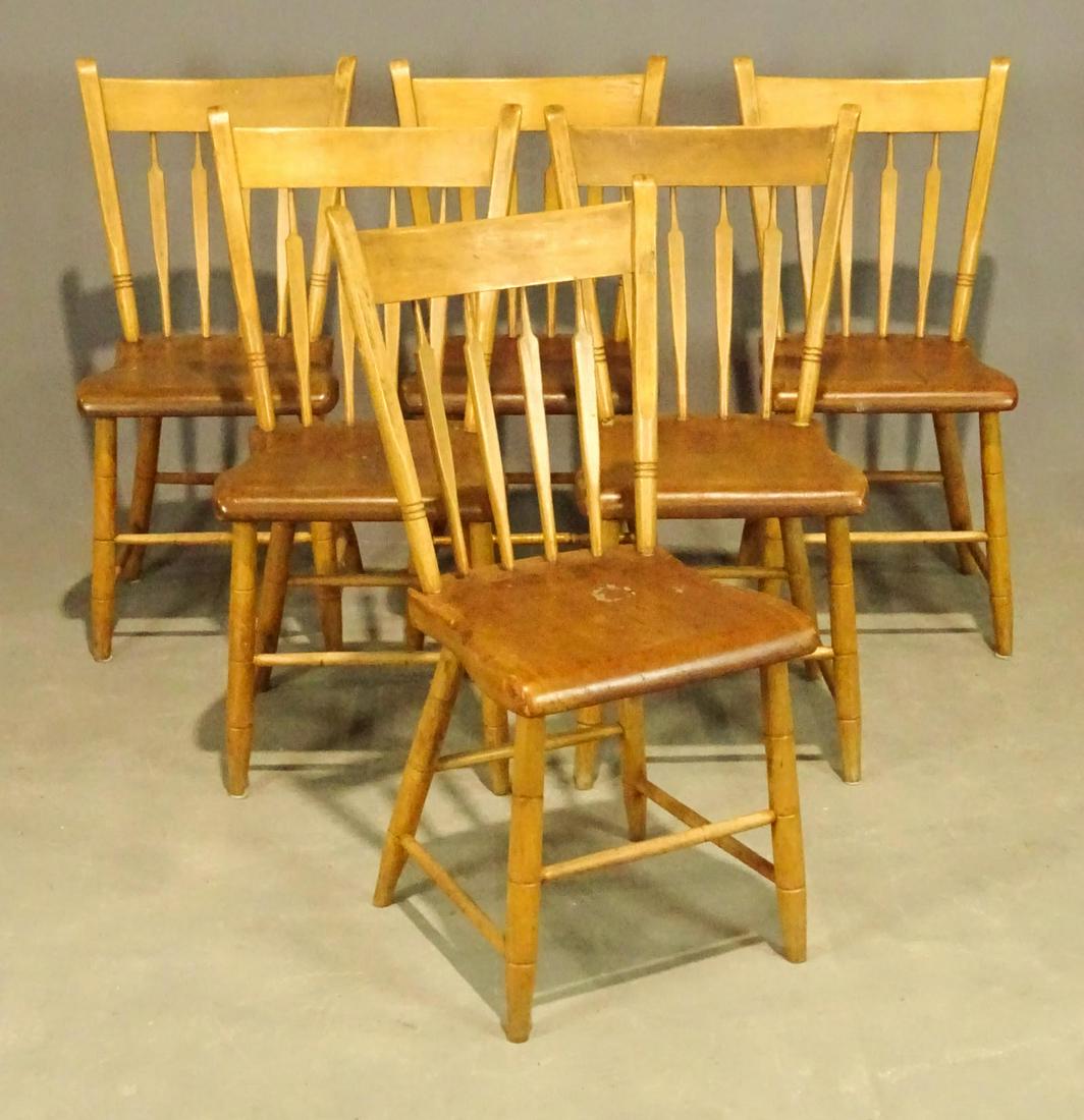 Set of (6) 19th c. Arrowback Chairs (1 of 4)