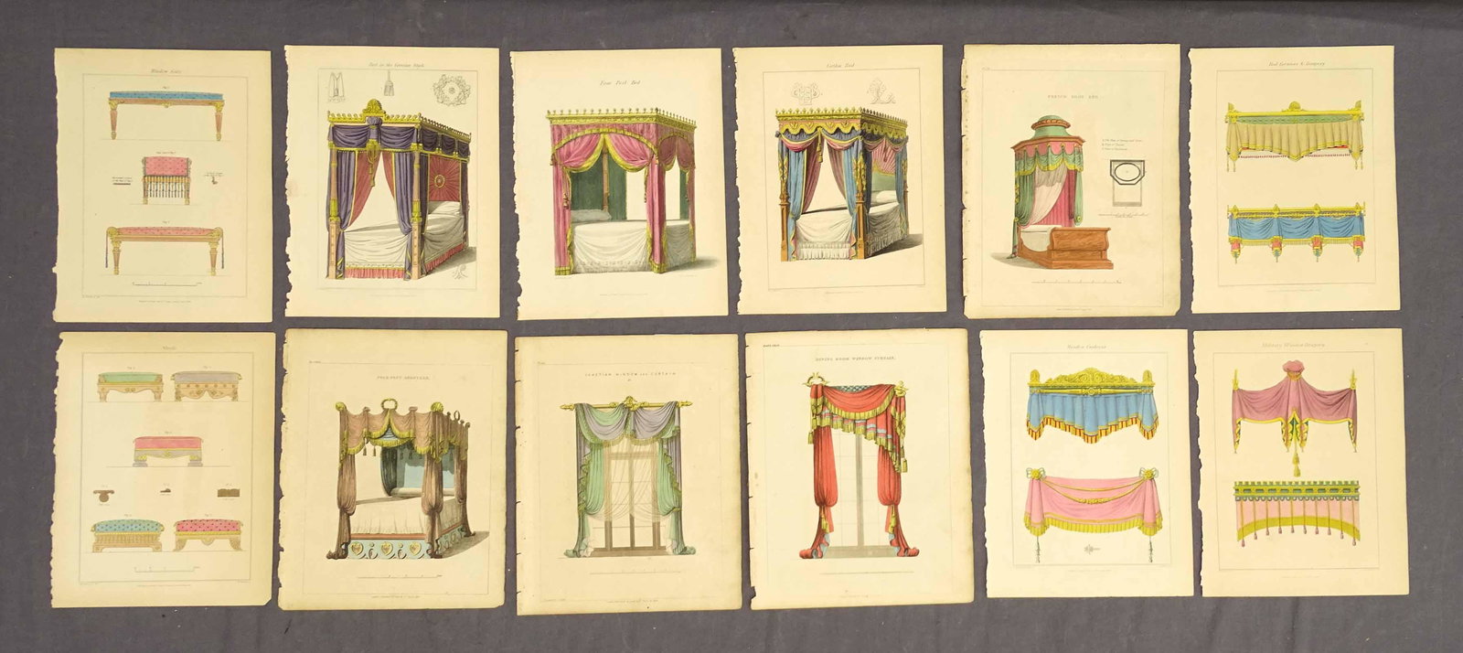 English Regency Antique Furniture Prints (12) (1 of 7)