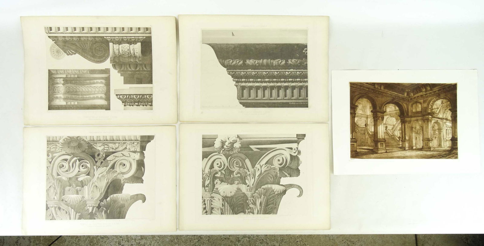 Architectural Elements Antique Prints (5) (1 of 7)