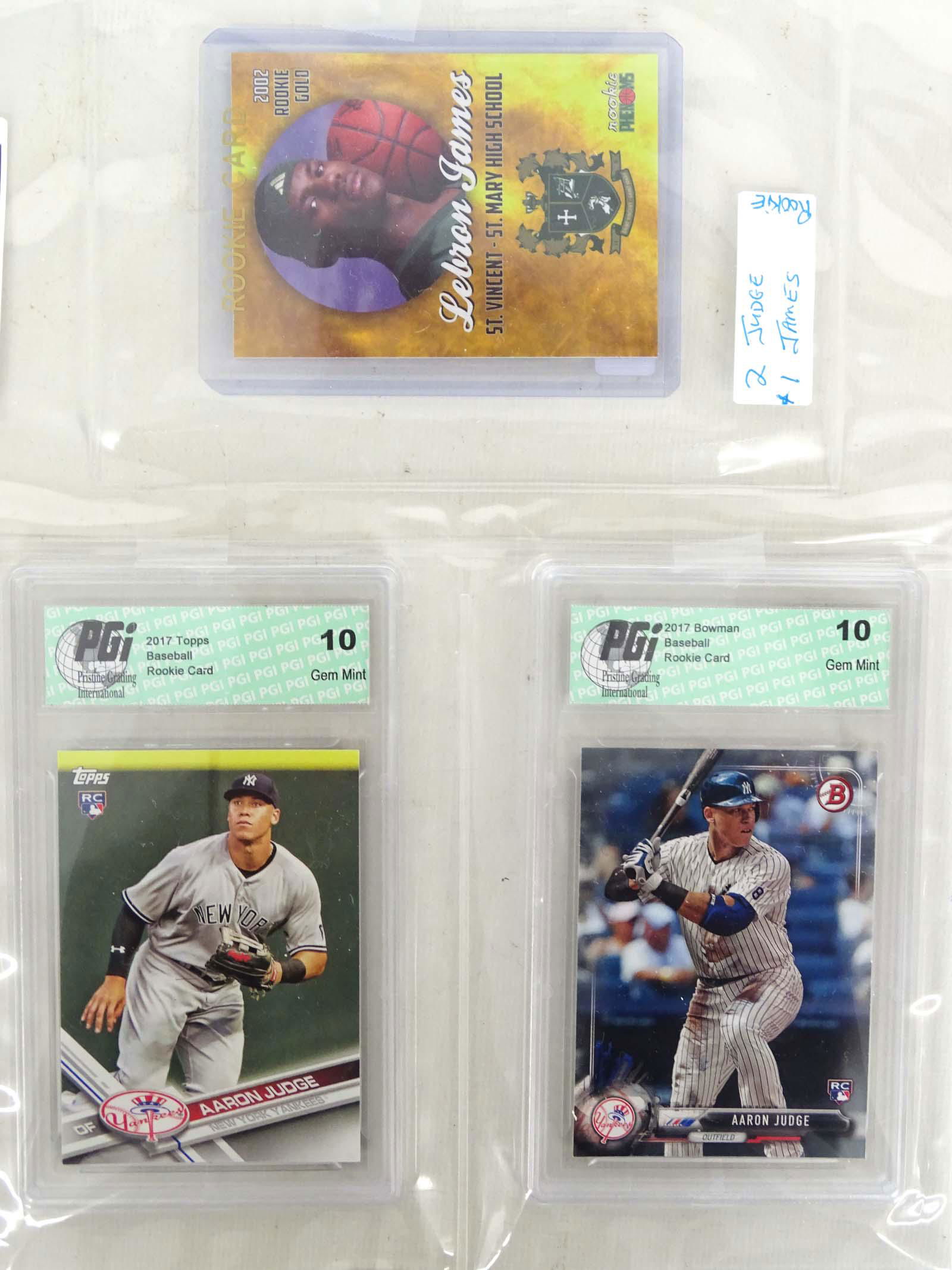 Lebron James & Aaron Judge Rookie Cards (1 of 5)