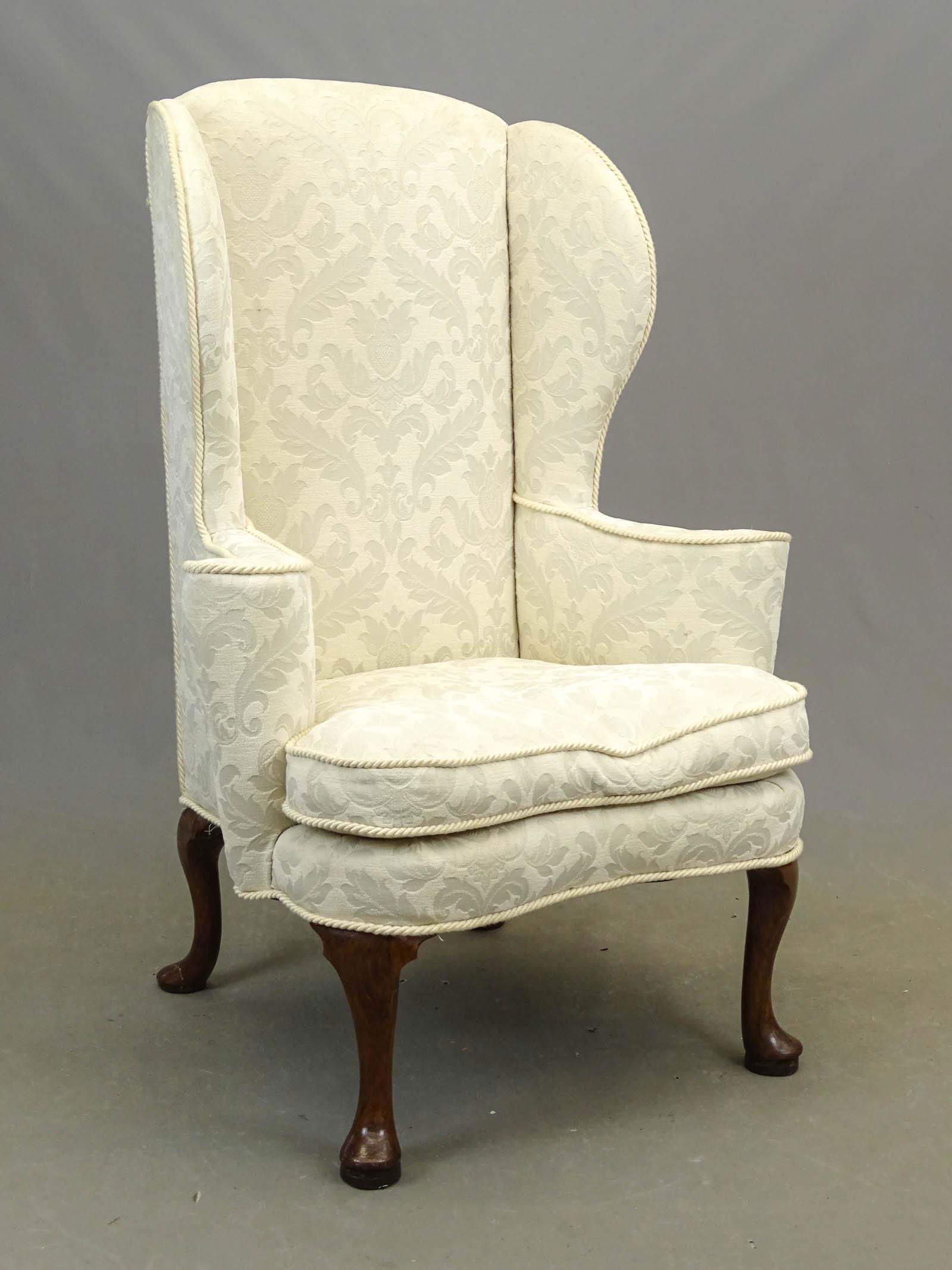 18th c. English Queen Anne Wing Chair (1 of 3)