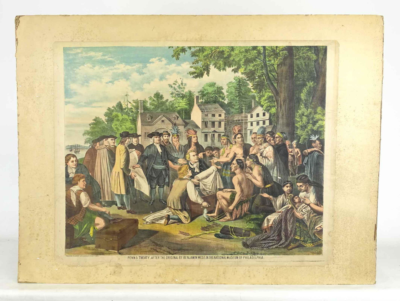 19th c. Print "PENNS TREATY...." (1 of 5)