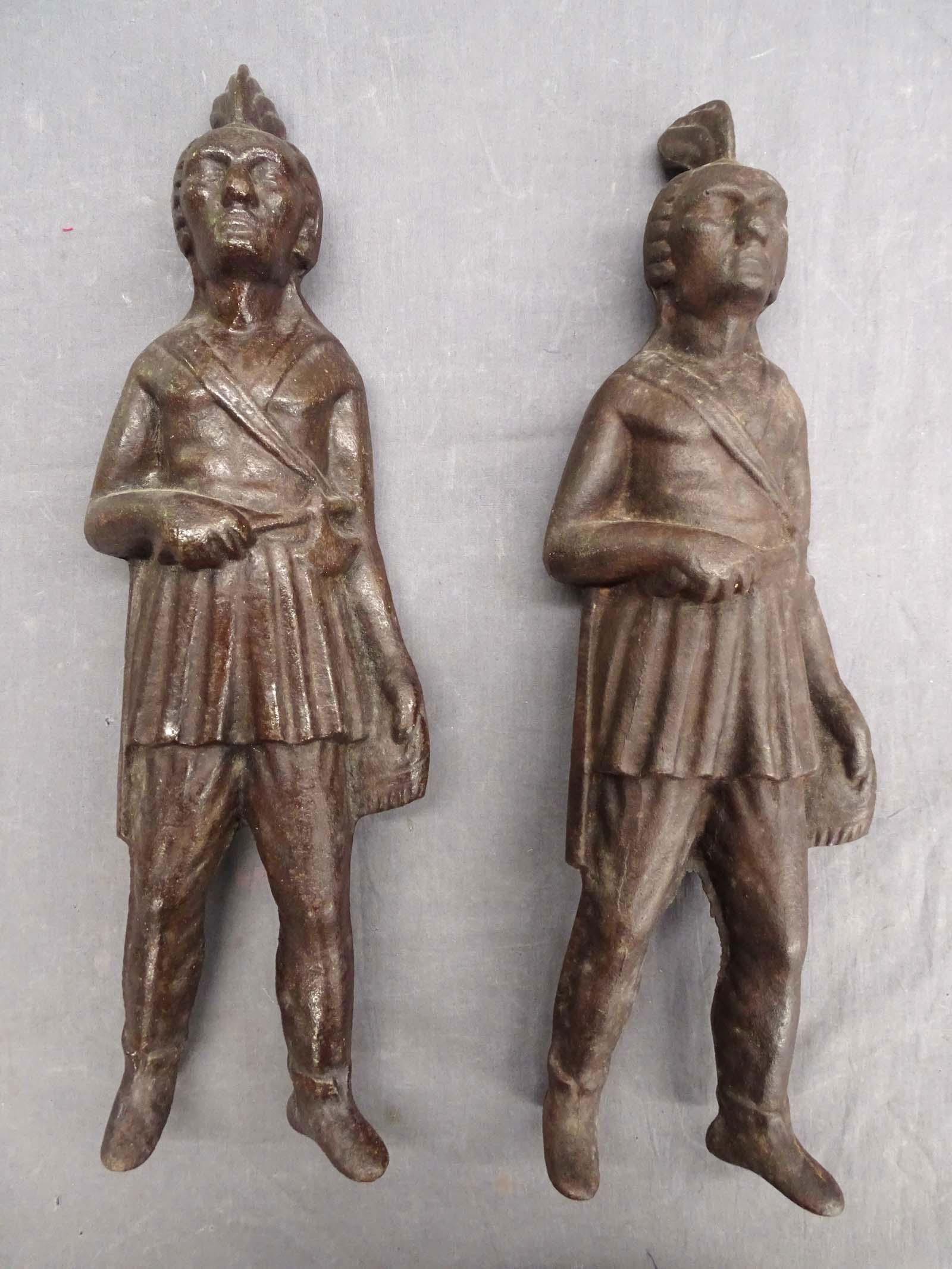 Pair 19th c. Native American Andirons (1 of 3)