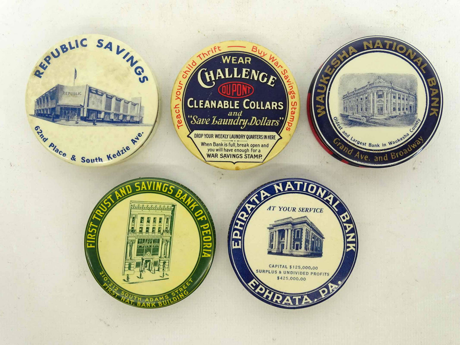 Celluloid Advertising Dime Banks (1 of 6)