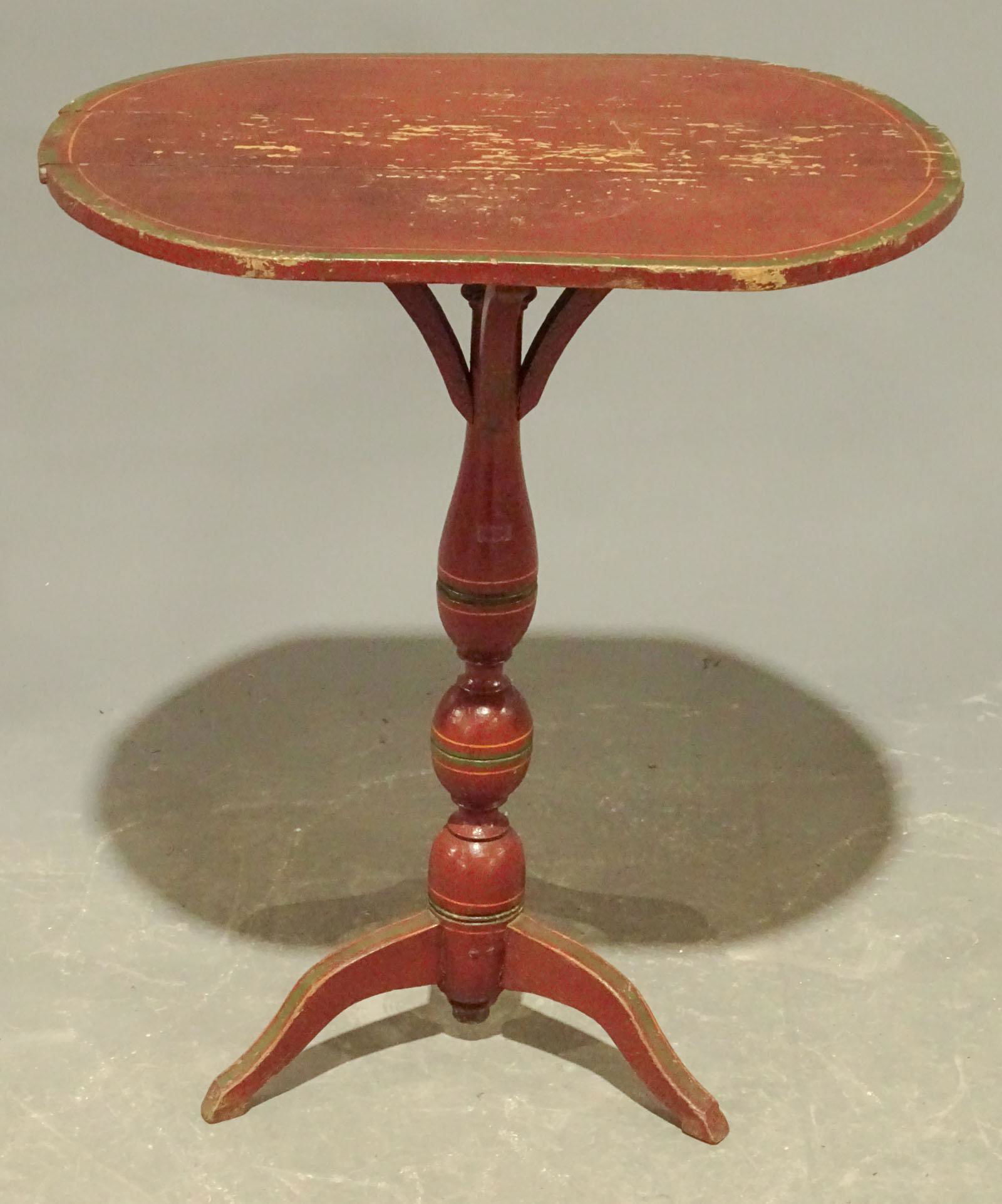 19th c. Continental Painted Candlestand (1 of 6)