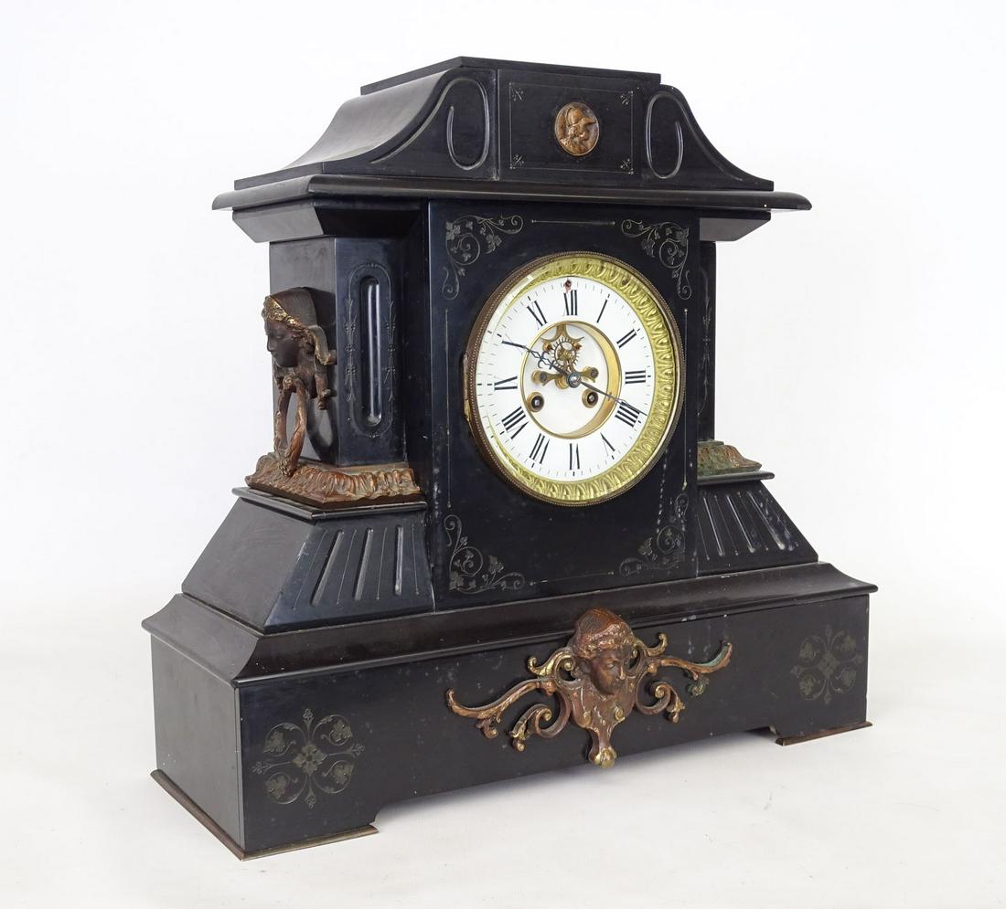 Victorian Slate Mantel Clock (1 of 9)
