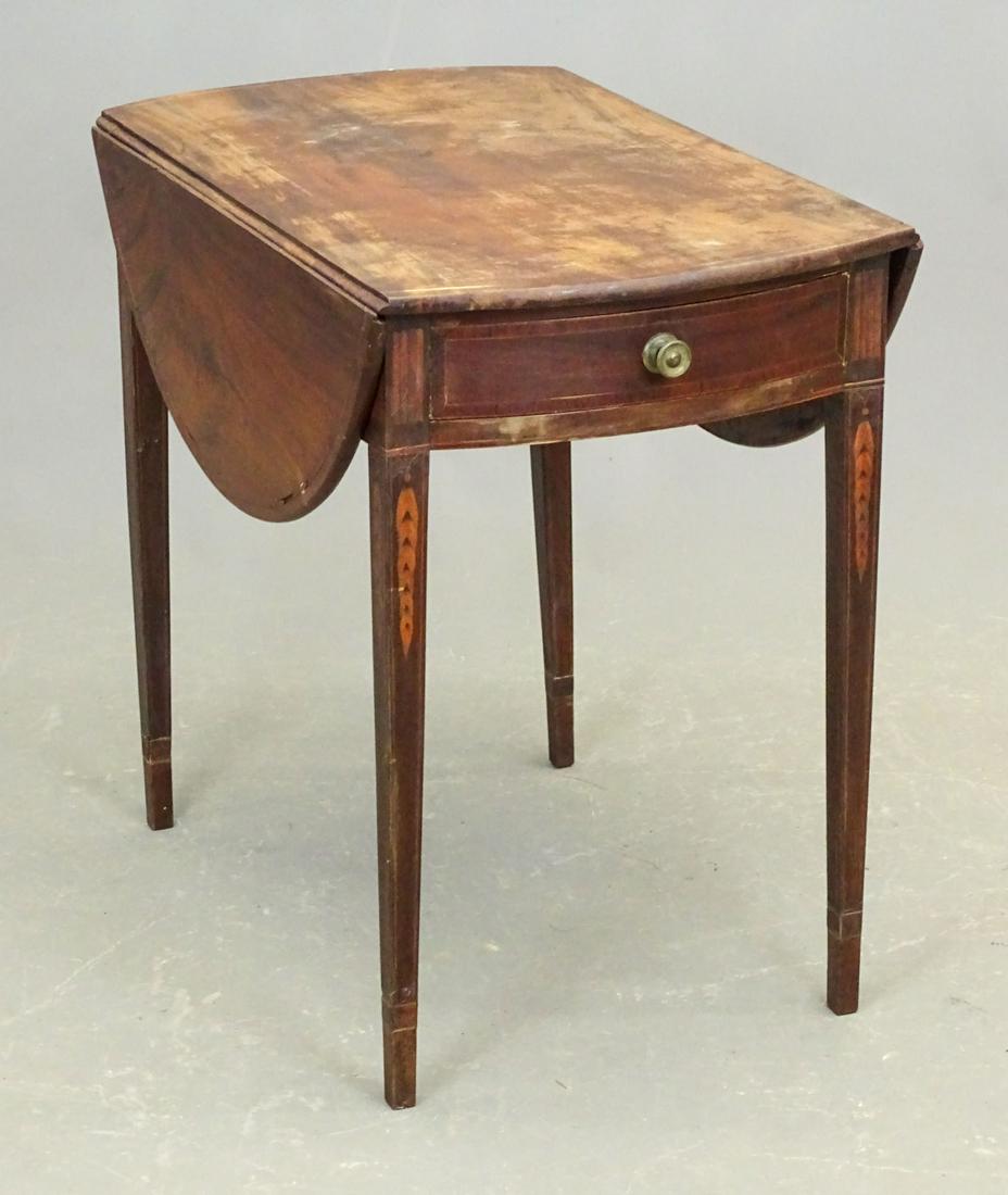 19th c. Inlaid Pembroke Table (1 of 7)