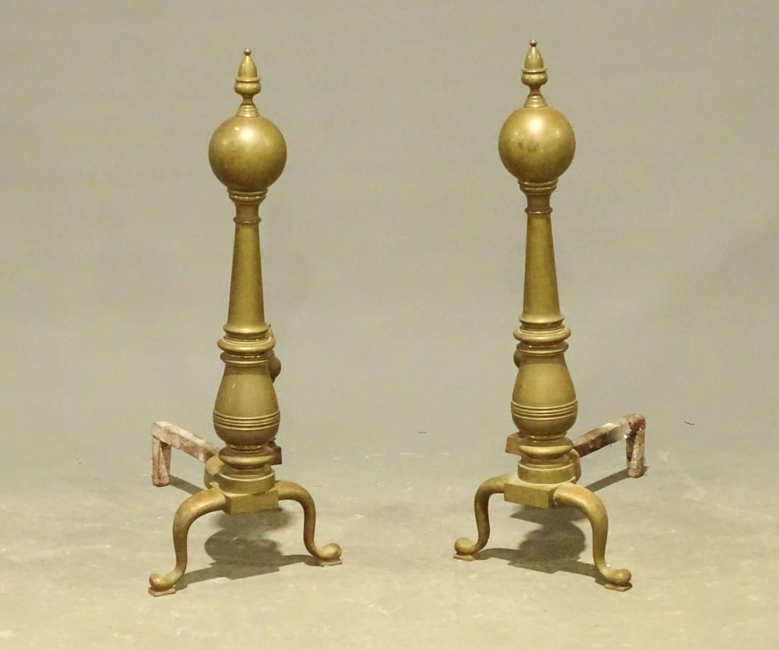 Pair 19th c. Andirons (1 of 5)
