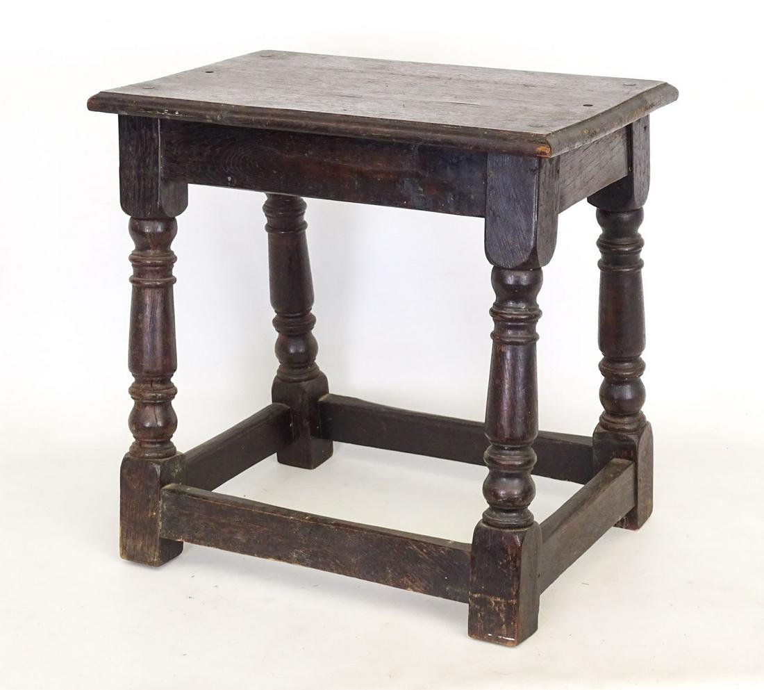 Early Oak Joint Stool (1 of 5)