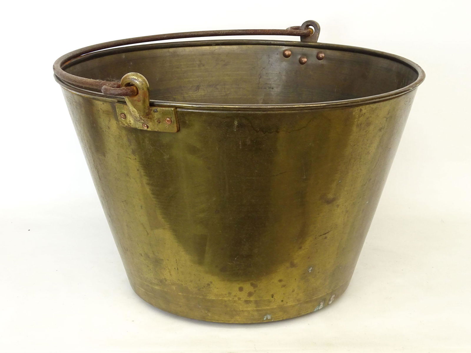 Large Spun Brass Pail (1 of 3)